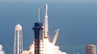 A SpaceX Falcon Heavy rocket is launched at Kennedy Space Center carrying the Europa Clipper craft. Pic: Reuters