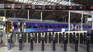 Ticket barriers at Glasgow Queen Street station. Trains will be disrupted due to industrial action as the RMT has announced industrial action on June 21, 23, and 25. Picture date: Monday June 20, 2022.