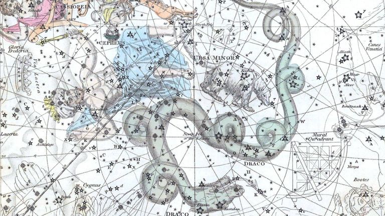 Jameson Stellar Atlas from 1822 showing the Draco constellation. Pic: iStock